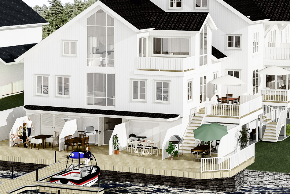 Bryggeløsningen der alle har sin private del.